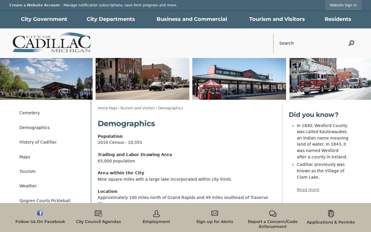 Cadillac court docket and Cadillac county-seat community context