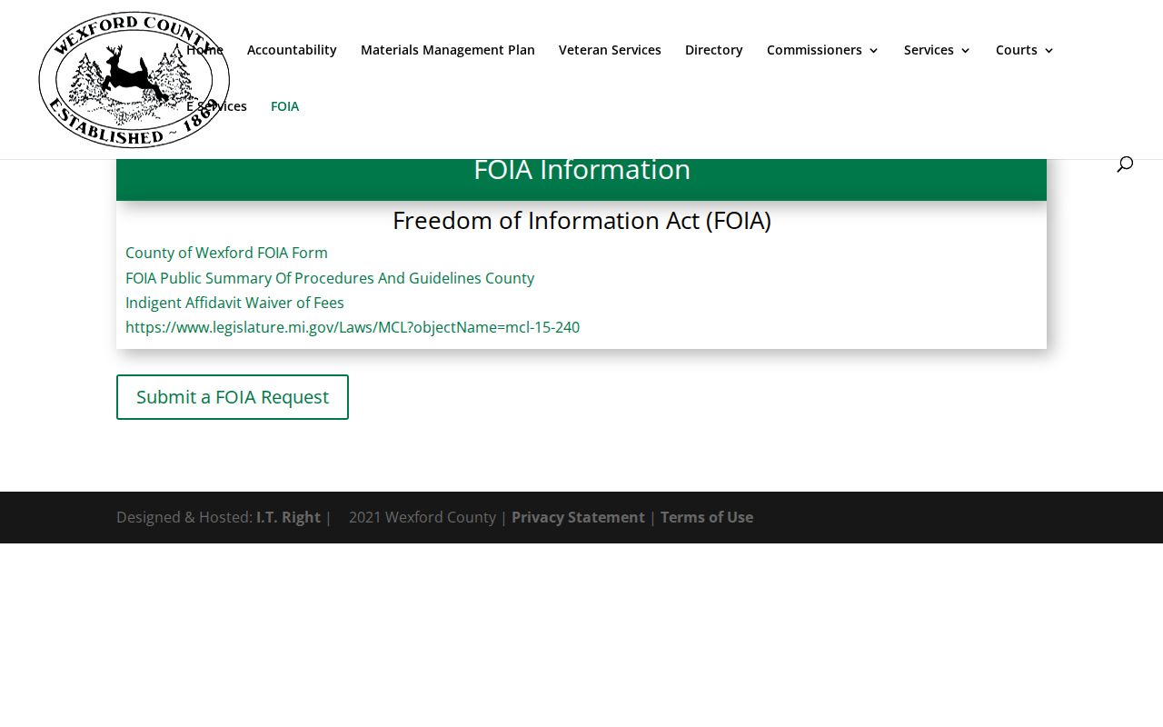 Wexford County court records access information